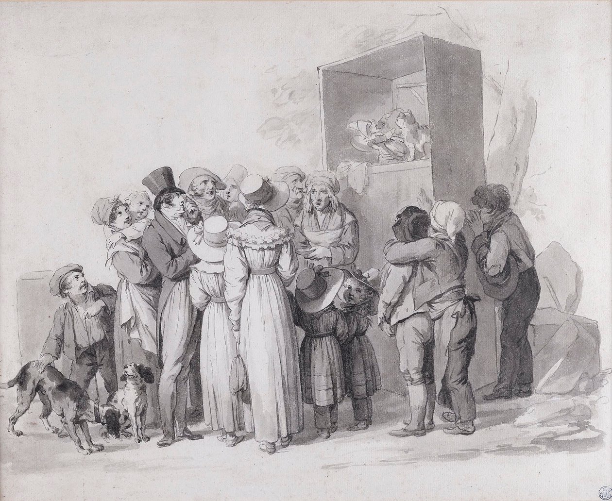 Louis-Léopold Boilly - El pobre gato (sketch) de Louis Leopold Boilly