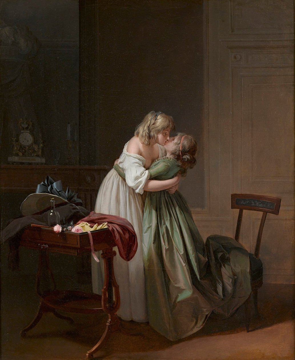 Louis-Léopold Boilly - Dos jóvenes besándose de Louis Leopold Boilly