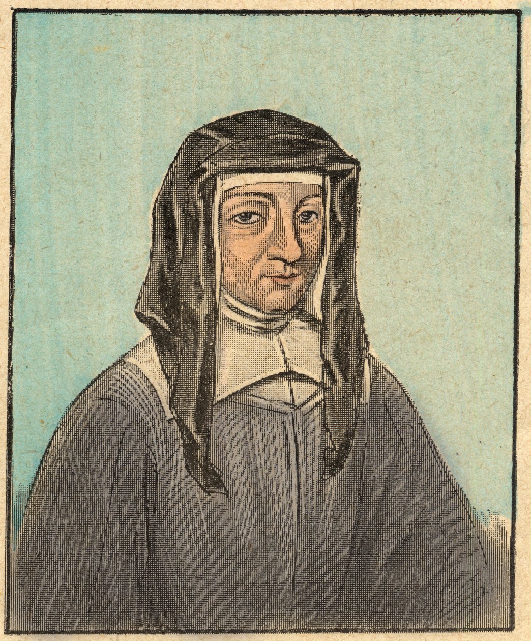 Retrato de Luisa de Marillac (Louise Le Gras) (1591-1660) - Grabado de "La enseñanza religiosa por los ojos. Maravilloso álbum" de Louis Maitrejean y Georget Ramond - Francia 1910 de Louis Maitrejean