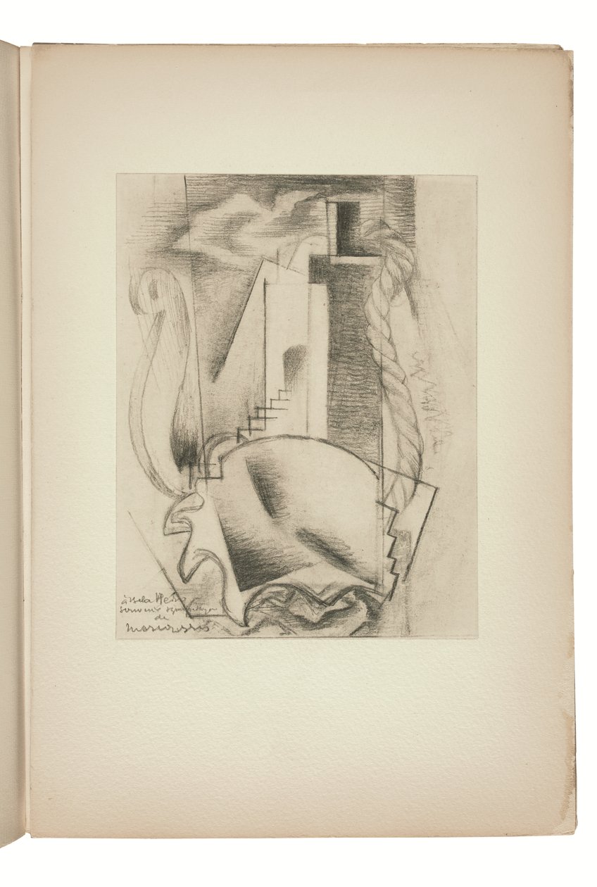 Página de Indicateur des chemins de cœur París, publicado por Jeanne Bucher de Louis Marcoussis