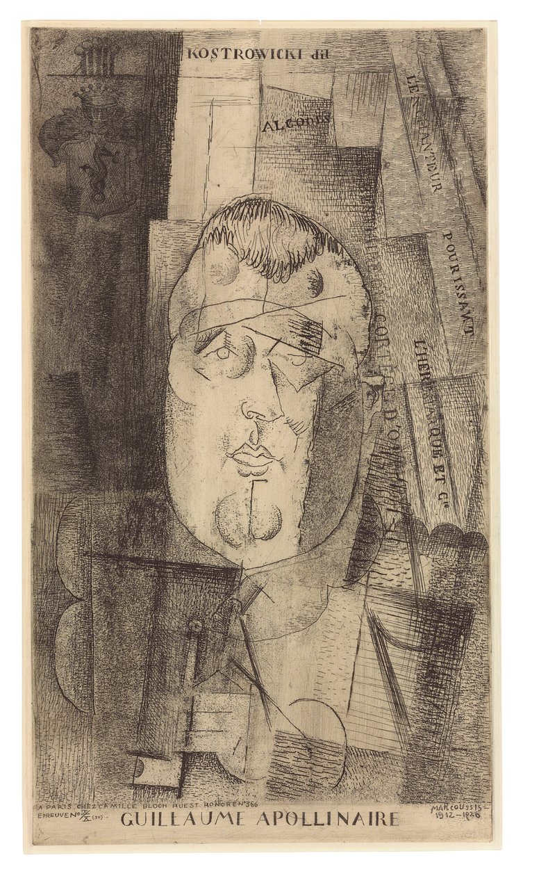 Retrato de Guillaume Apollinaire, 1912-20 de Louis Marcoussis