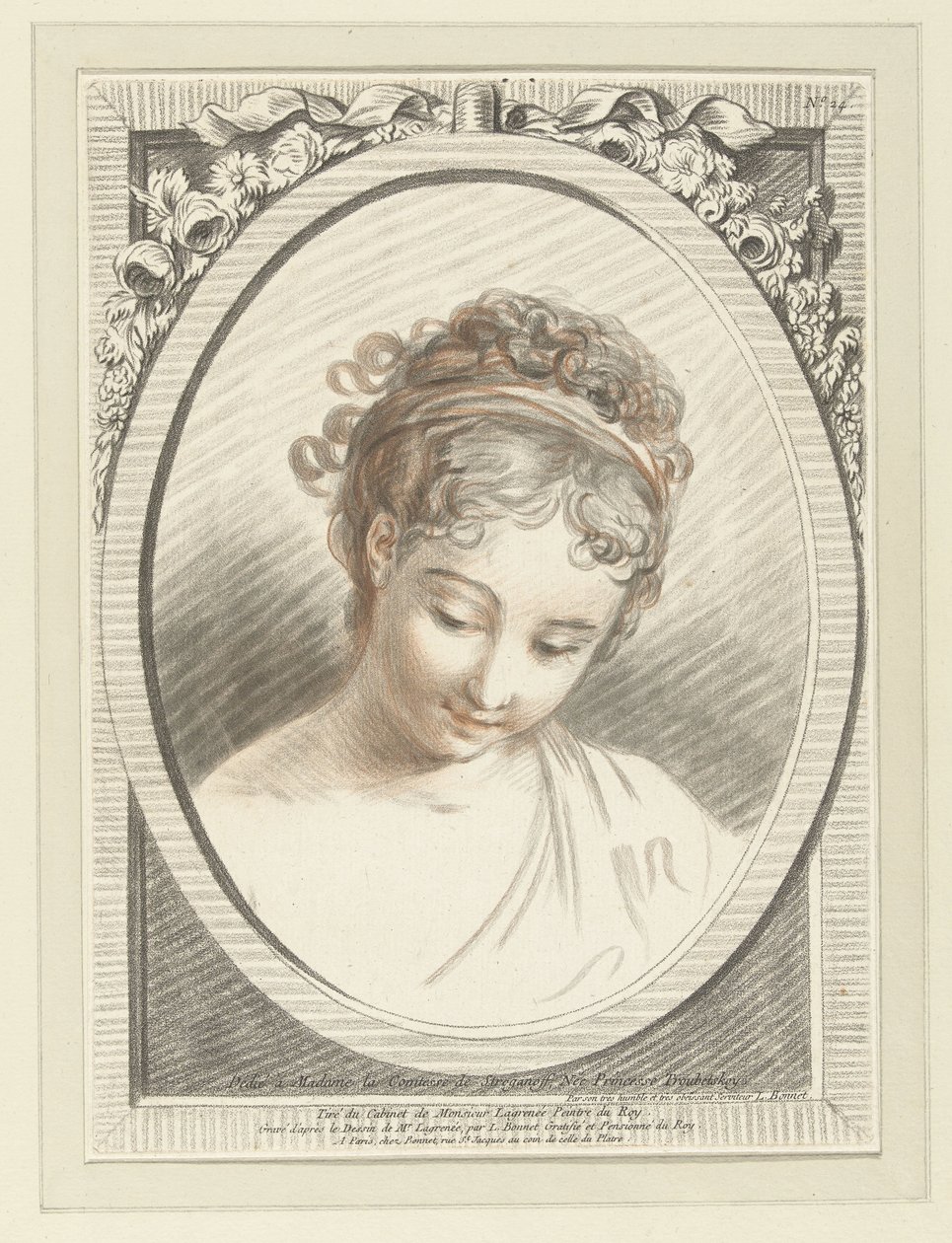 Busto de mujer joven Camiseta de mujer de Louis Marin Bonnet
