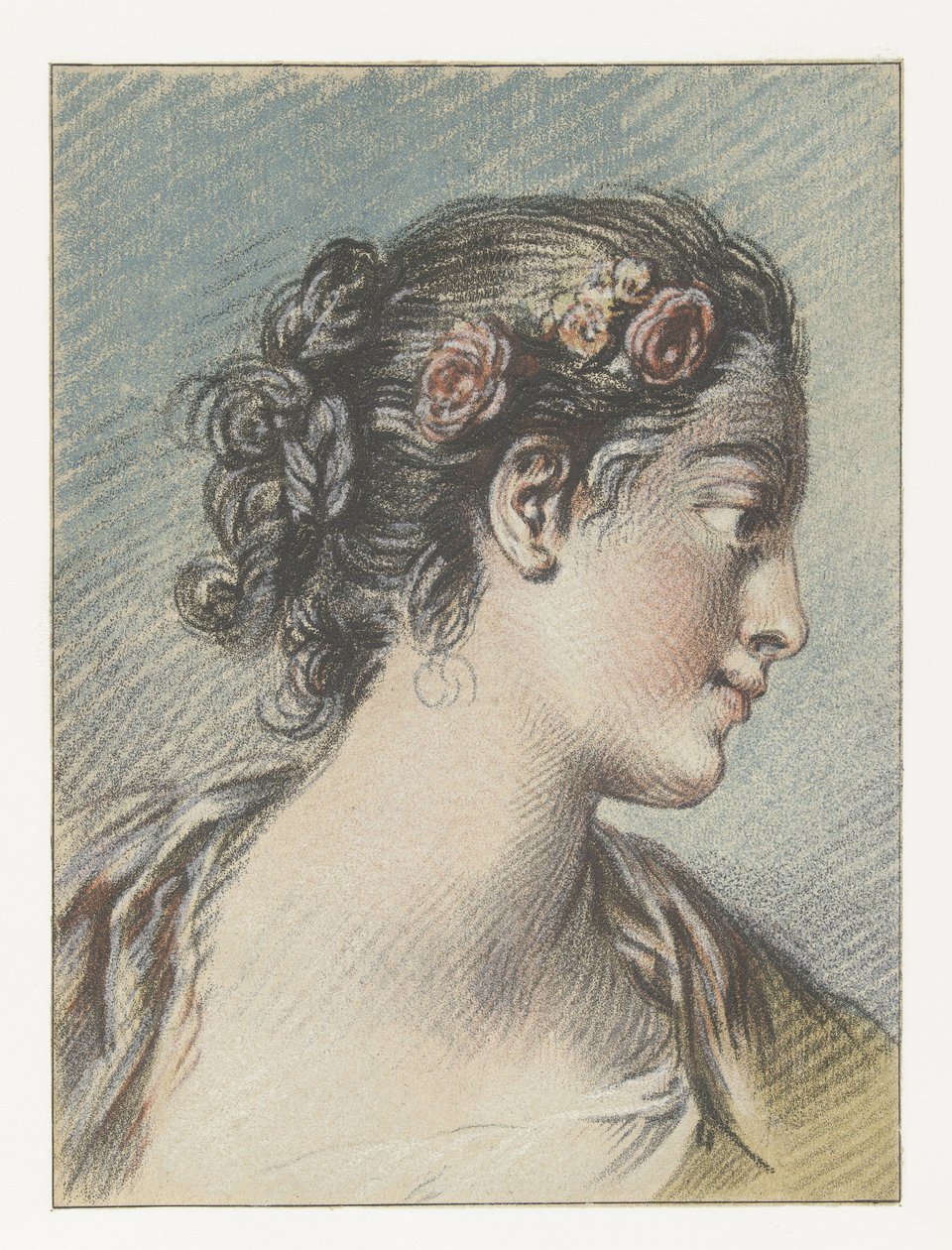 Busto de mujer joven Tête d