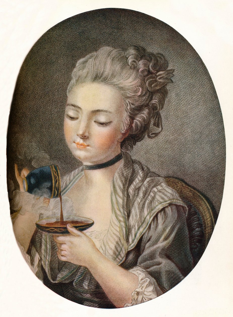 Chica tomando café, c1774 de Louis Marin Bonnet