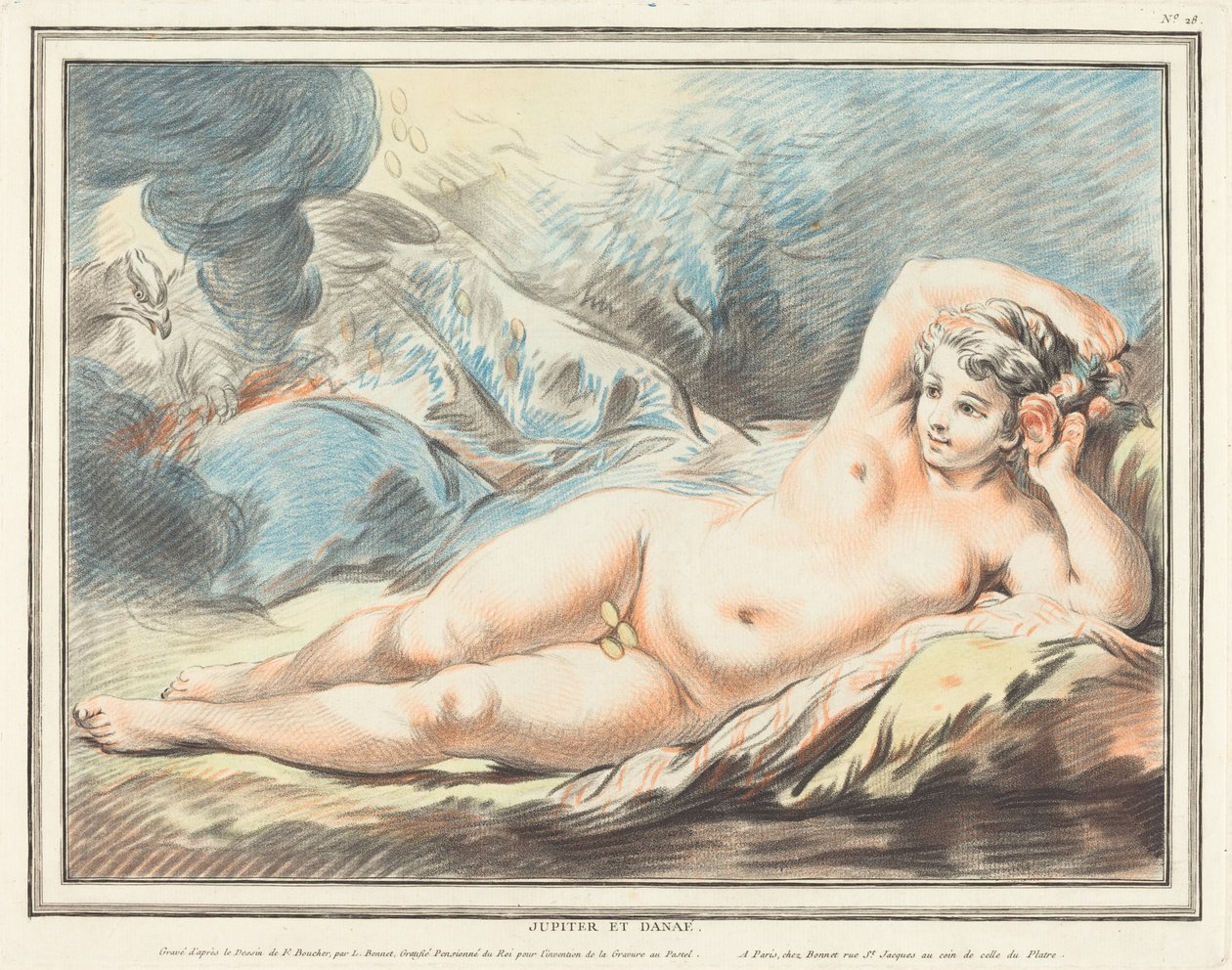 Júpiter y Dánae, 1774 de Louis Marin Bonnet