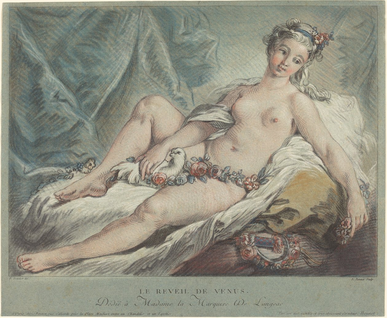 El despertar de Venus, 1769 de Louis Marin Bonnet