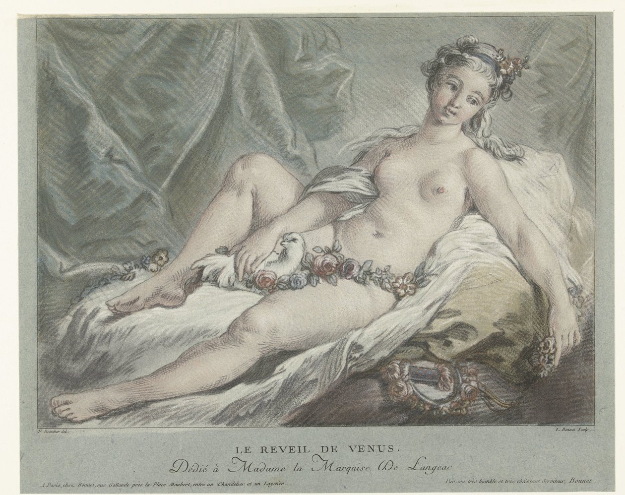 venus despierta Le reveil de Venus (título sobre objeto) de Louis Marin Bonnet