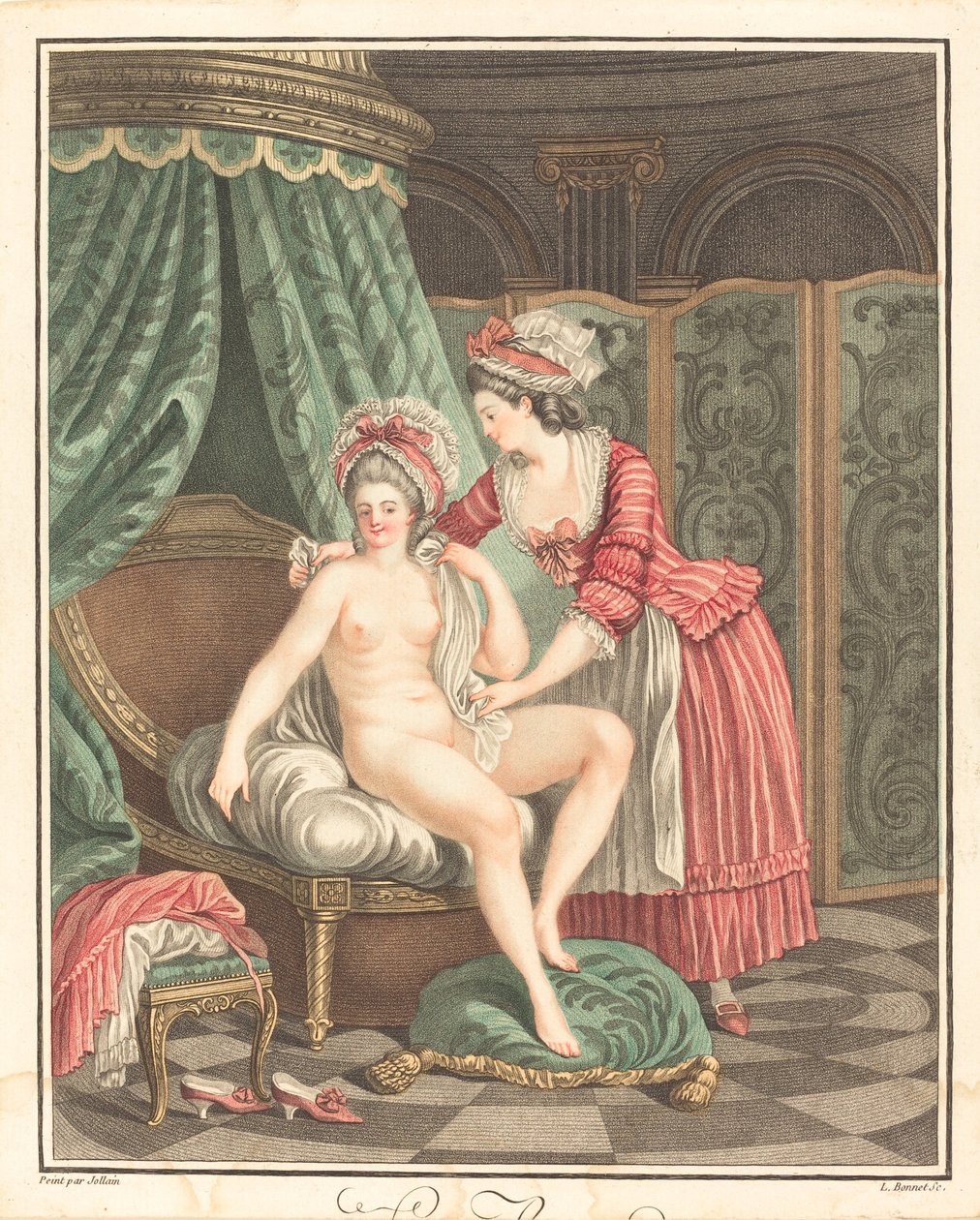El baño de Louis Marin Bonnet after Nicolas René Jollain