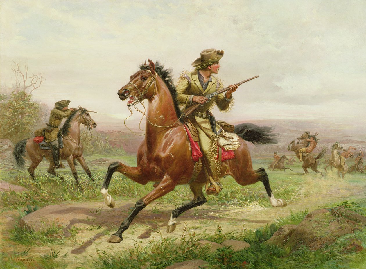 Buffalo Bill Luchando contra los Indios de Louis Maurer