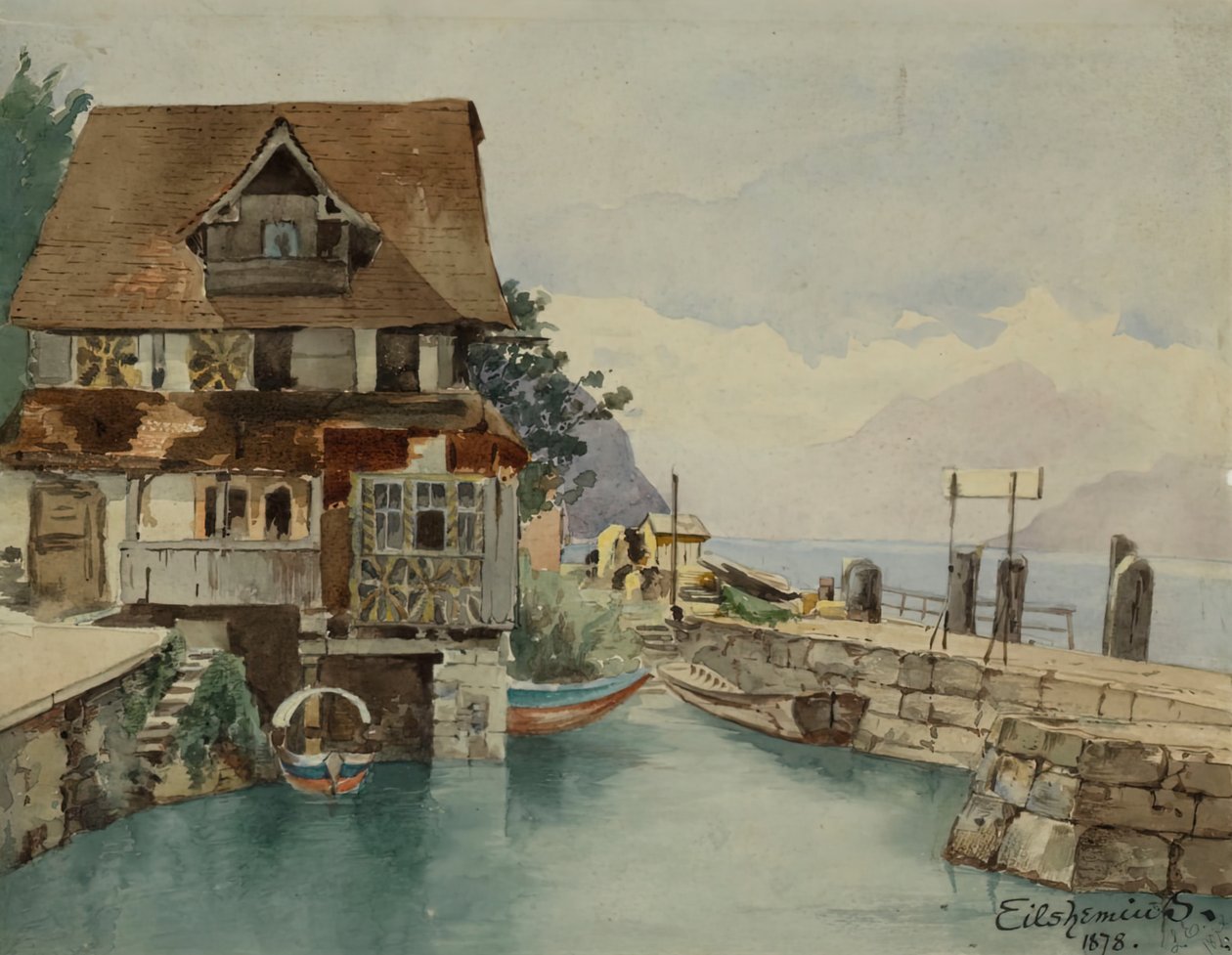 Casa en el canal, 1878 de Louis Michel Eilshemius