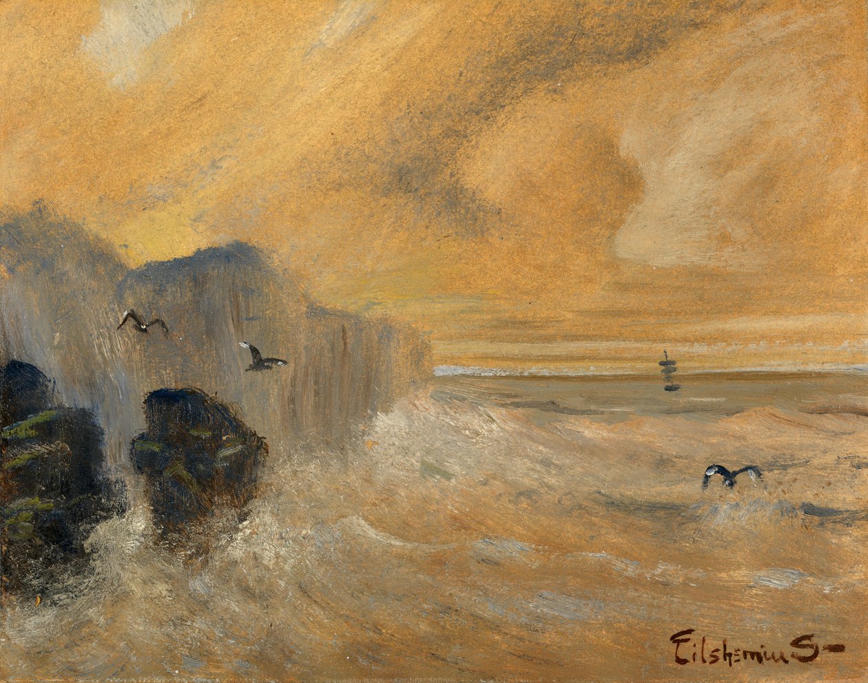 Costa rocosa, finales del siglo XIX-principios del siglo XX de Louis Michel Eilshemius