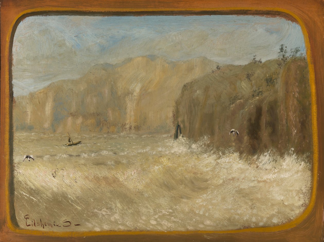 Dos gaviotas y acantilados, ca. 1913-1921 de Louis Michel Eilshemius