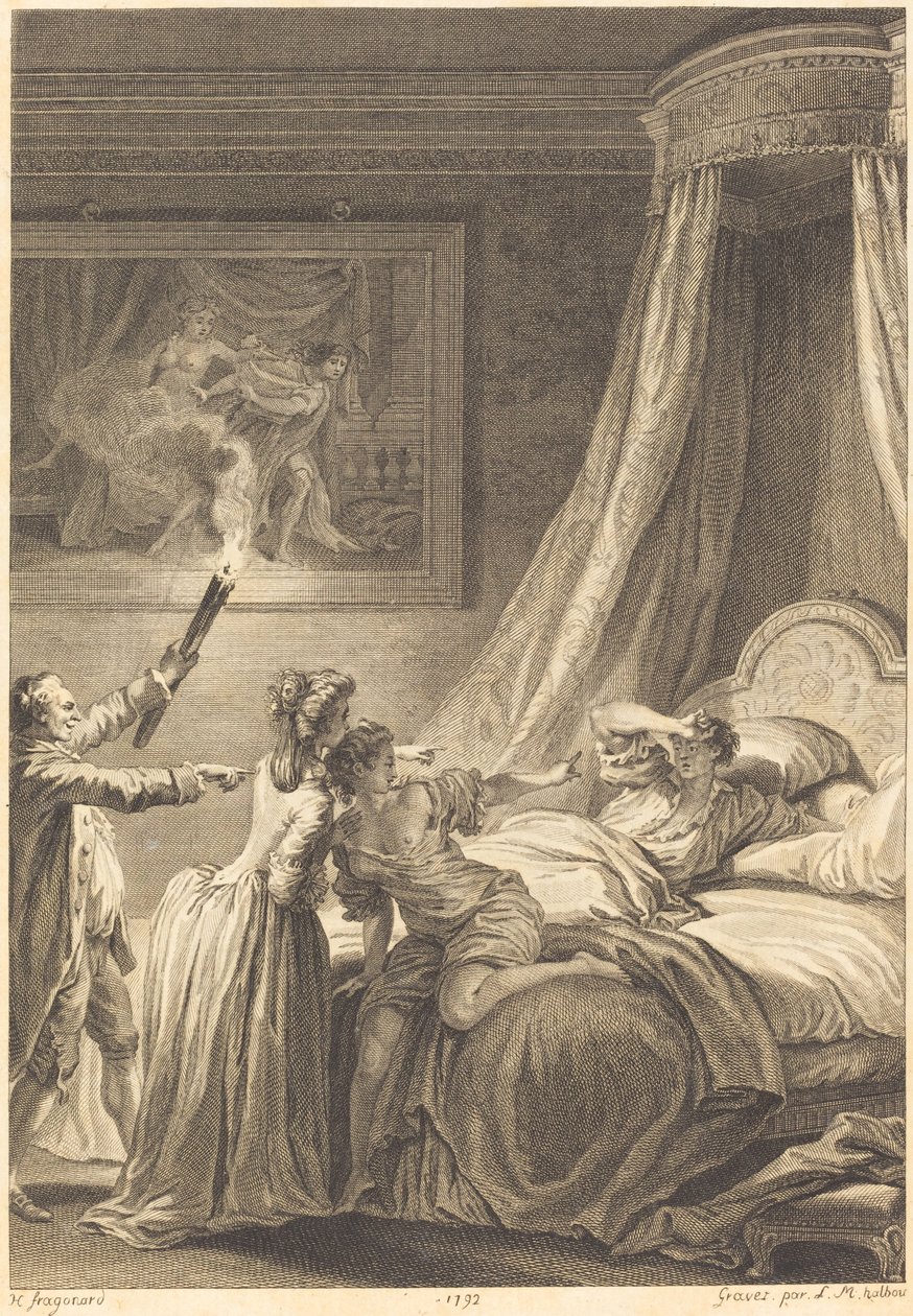 Le gascon puni de Louis Michel Halbou and Antoine Jean Duclos after Jean Honoré Fragonard
