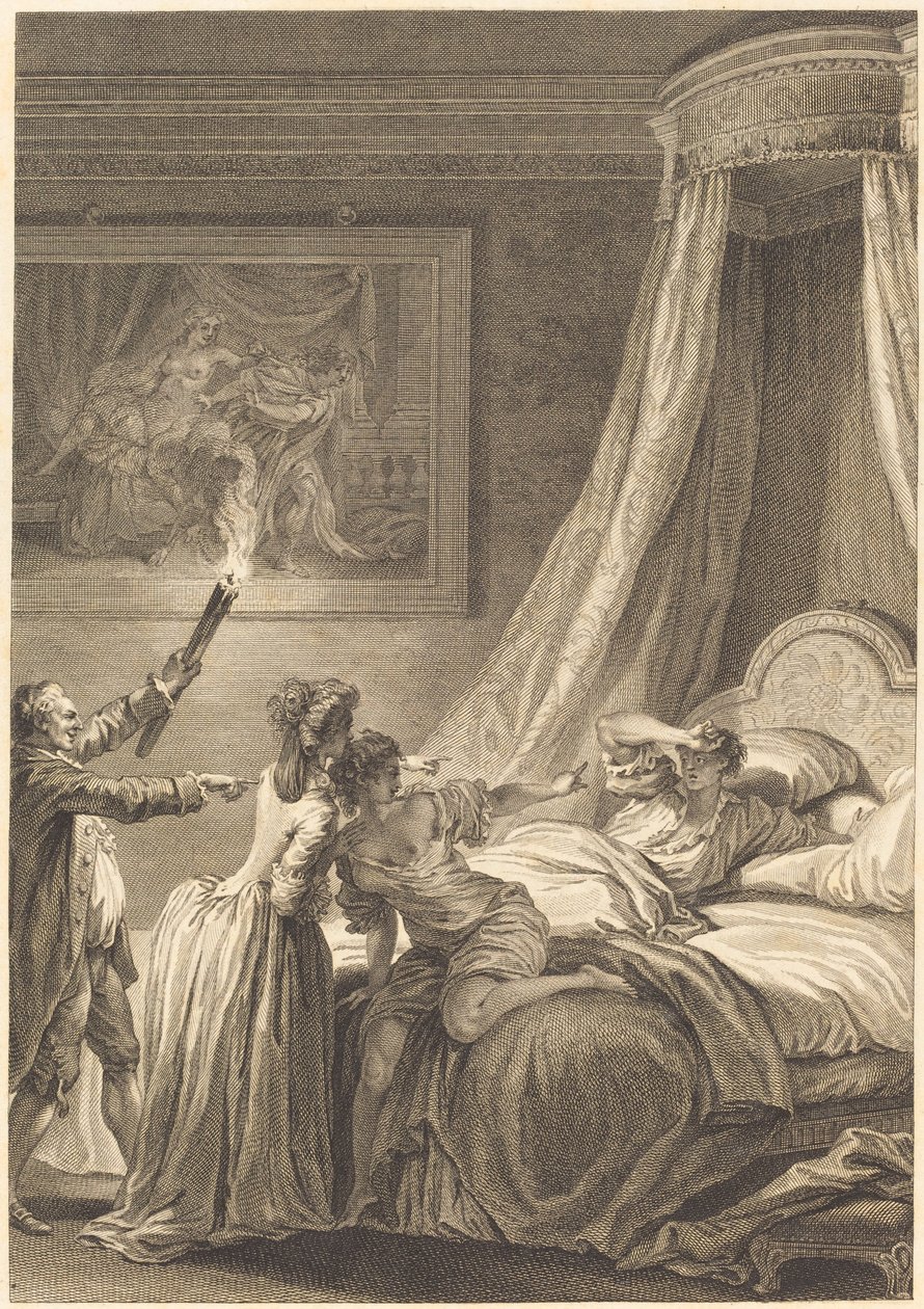 El gascón castigado de Louis Michel Halbou and Antoine Jean Duclos after Jean Honoré Fragonard