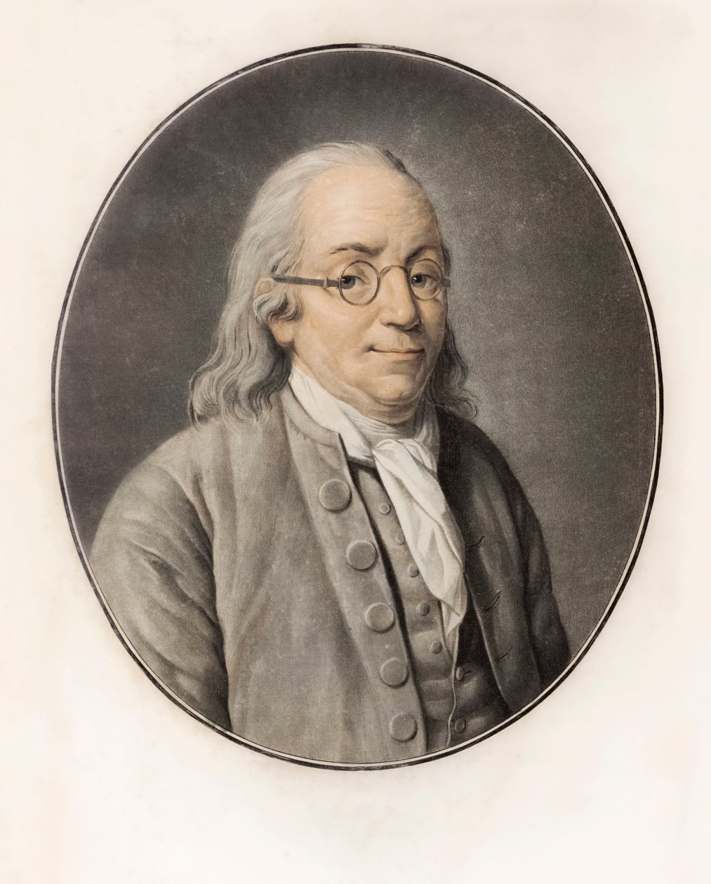 Benjamin Franklin Retrato (grabado) de Louis Michel van (after) Loo