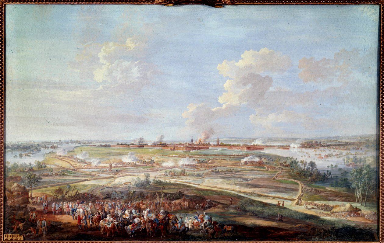 Vista del sitio de Menin por Luis XV del 28 de mayo al 4 de junio de 1744 de Louis Nicolas van Blarenberghe