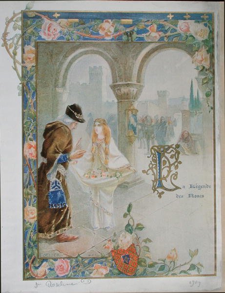 Santa Rosalina de Villeneuve (1267-1329) c.1900 de Louis Ollier