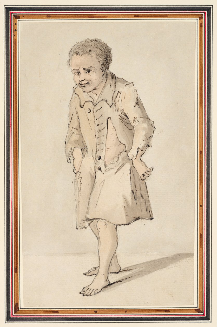 Little Cazey, c.1747 (lápiz, pluma y tinta y acuarela sobre papel) de Louis Philippe Boitard