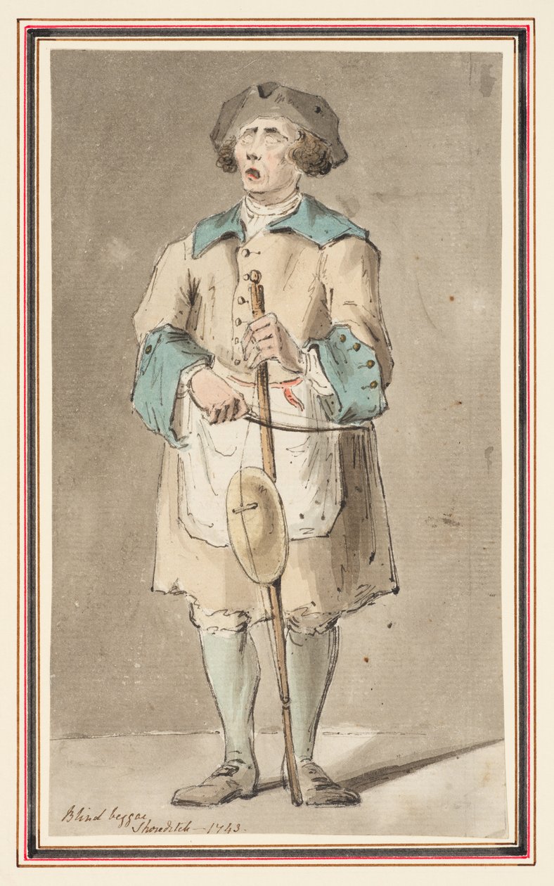 Estudio de un mendigo ciego en Shoreditch de Louis Philippe Boitard