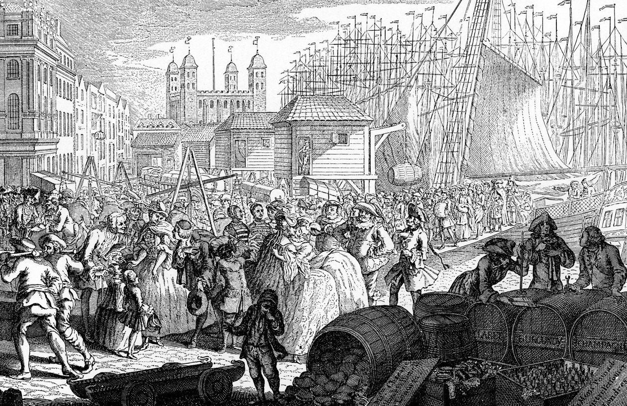 Las importaciones de Gran Bretaña desde Francia..., 1757 de Louis Philippe Boitard