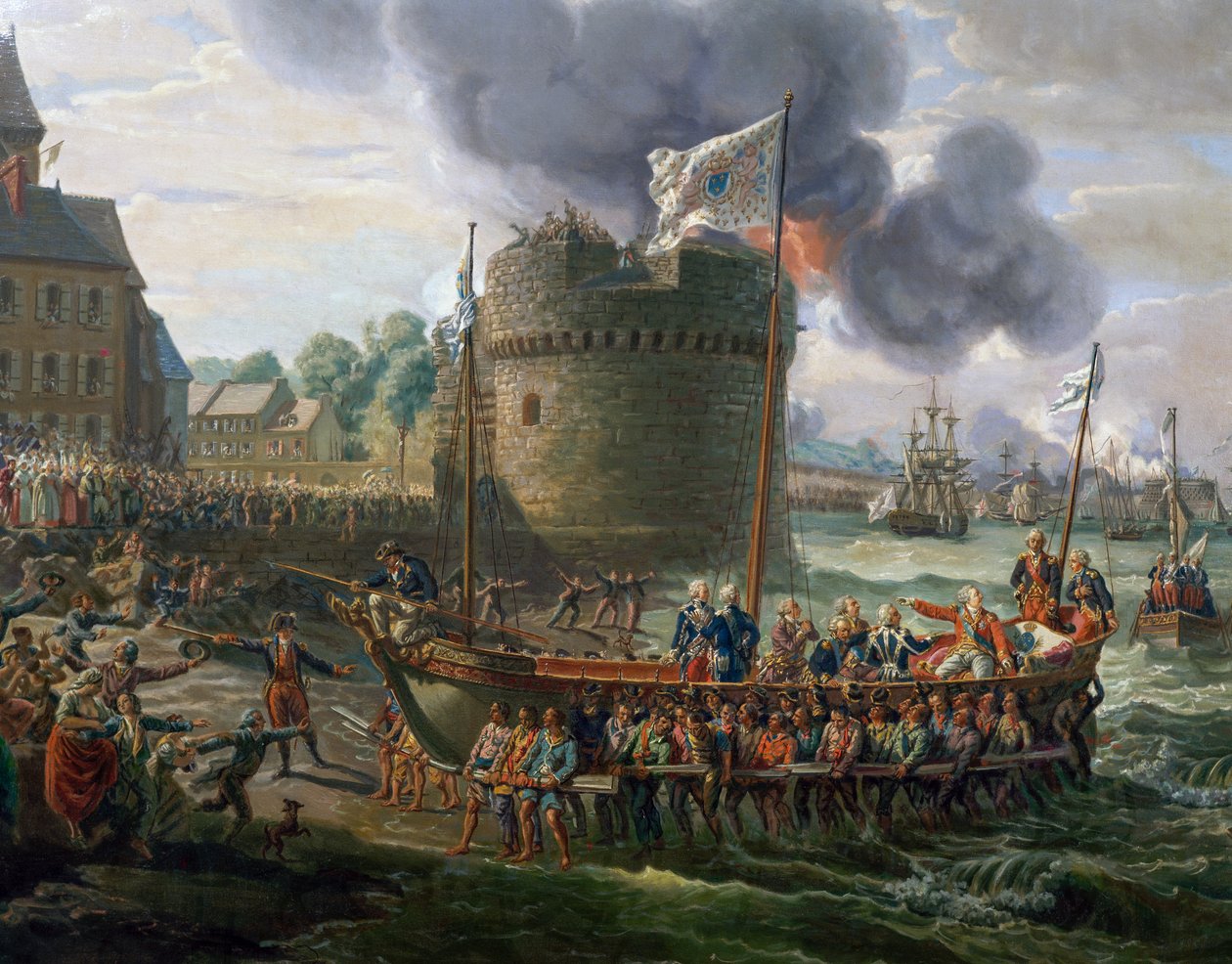 Visita de Luis XVI al puerto de Cherburgo, 23 de junio de Louis Philippe Crepin