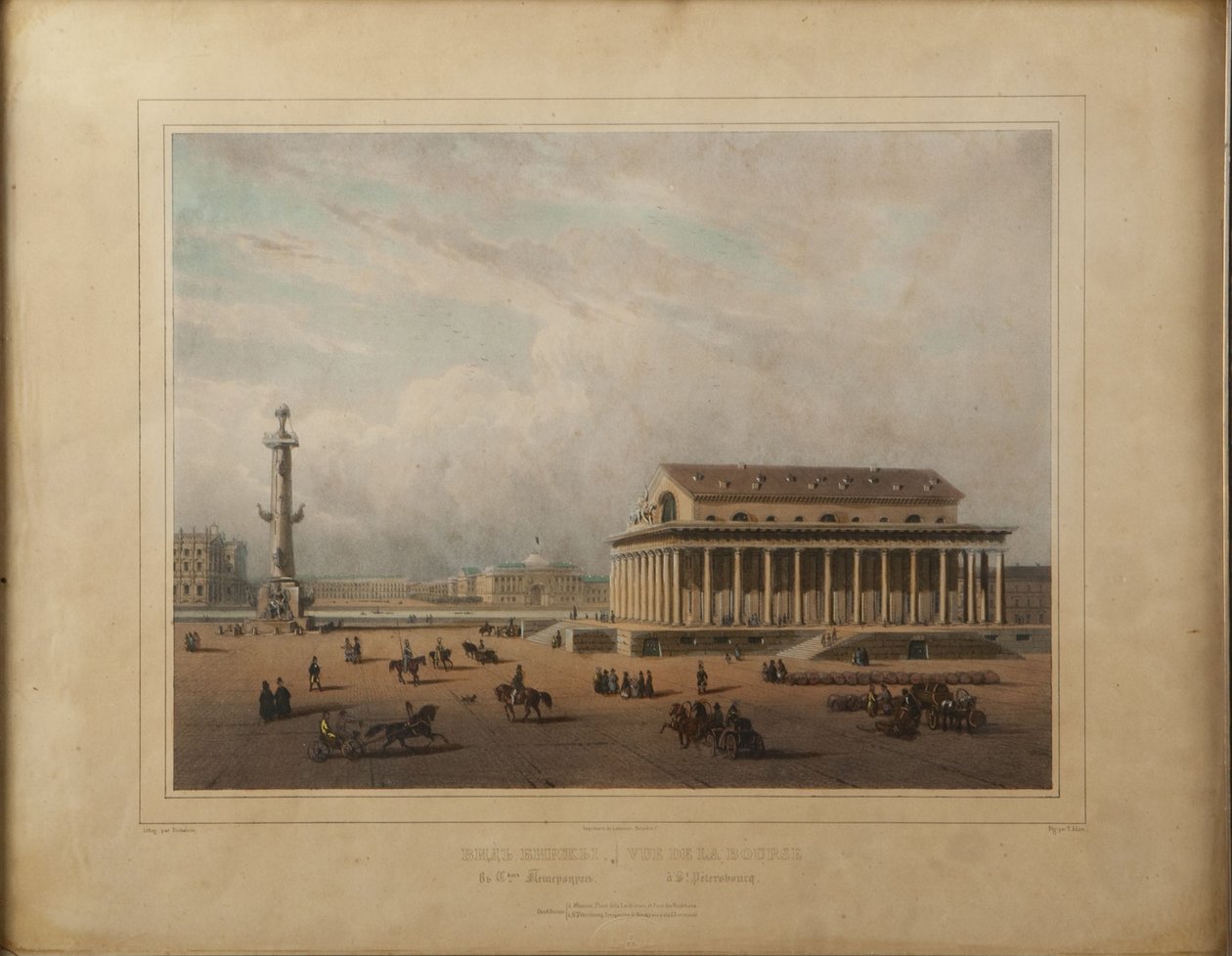 Bolsa de valores en San Petersburgo, finales de 1840 de Louis Pierre Alphonse Bichebois