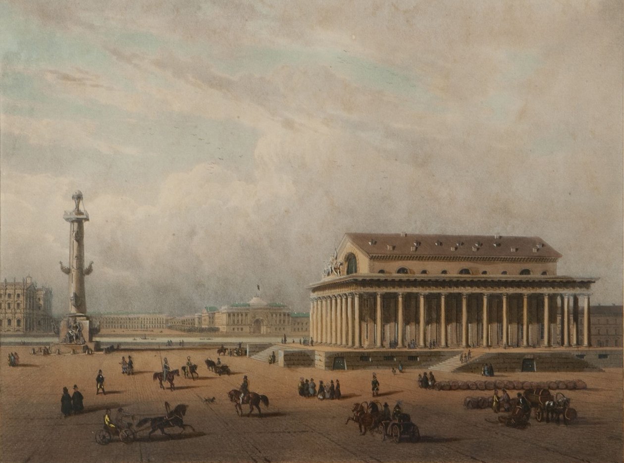 Bolsa de valores en San Petersburgo, finales de 1840 de Louis Pierre Alphonse Bichebois