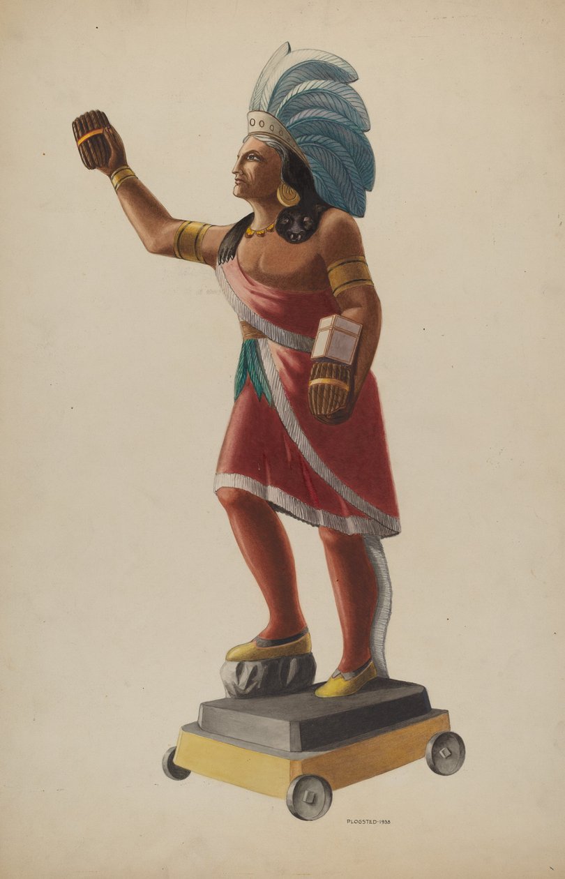 Indio de tienda de cigarros, 1938 de Louis Plogsted