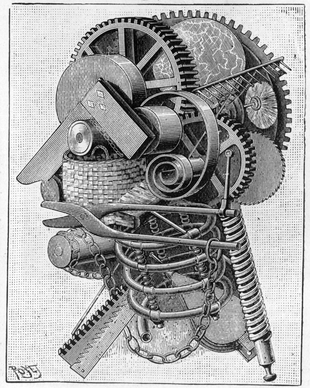 La cabeza de un inventor, 1893 de Louis Poyet