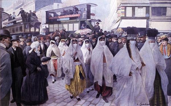 Artistas del Teatro Oriental regresando al Trocadero de Louis Remy Sabattier