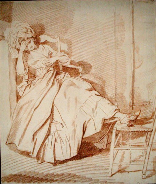 Estudio de una niña durmiendo de Louis Rolland Trinquesse