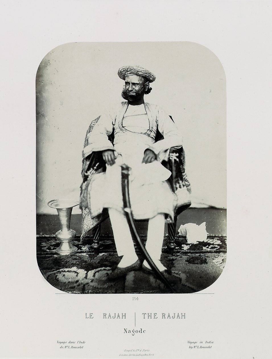 Un Natch Real en la Isla de Jug Navas Oudeypour; El Rajá, c.1865-68 de Louis Rousselet