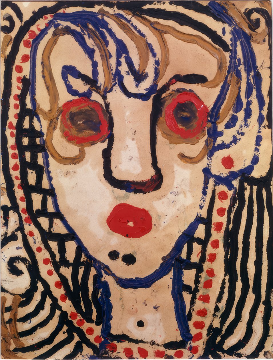 Cabeza de mujer de frente de Louis Soutter