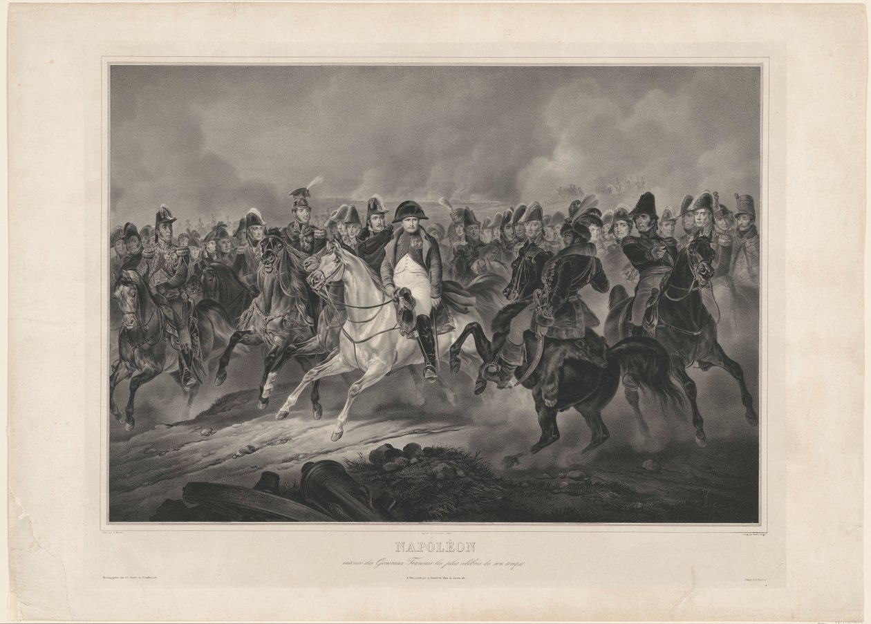 Napoleón y los generales. D. Montein p. de Louis Stanislas Marin Lavigne
