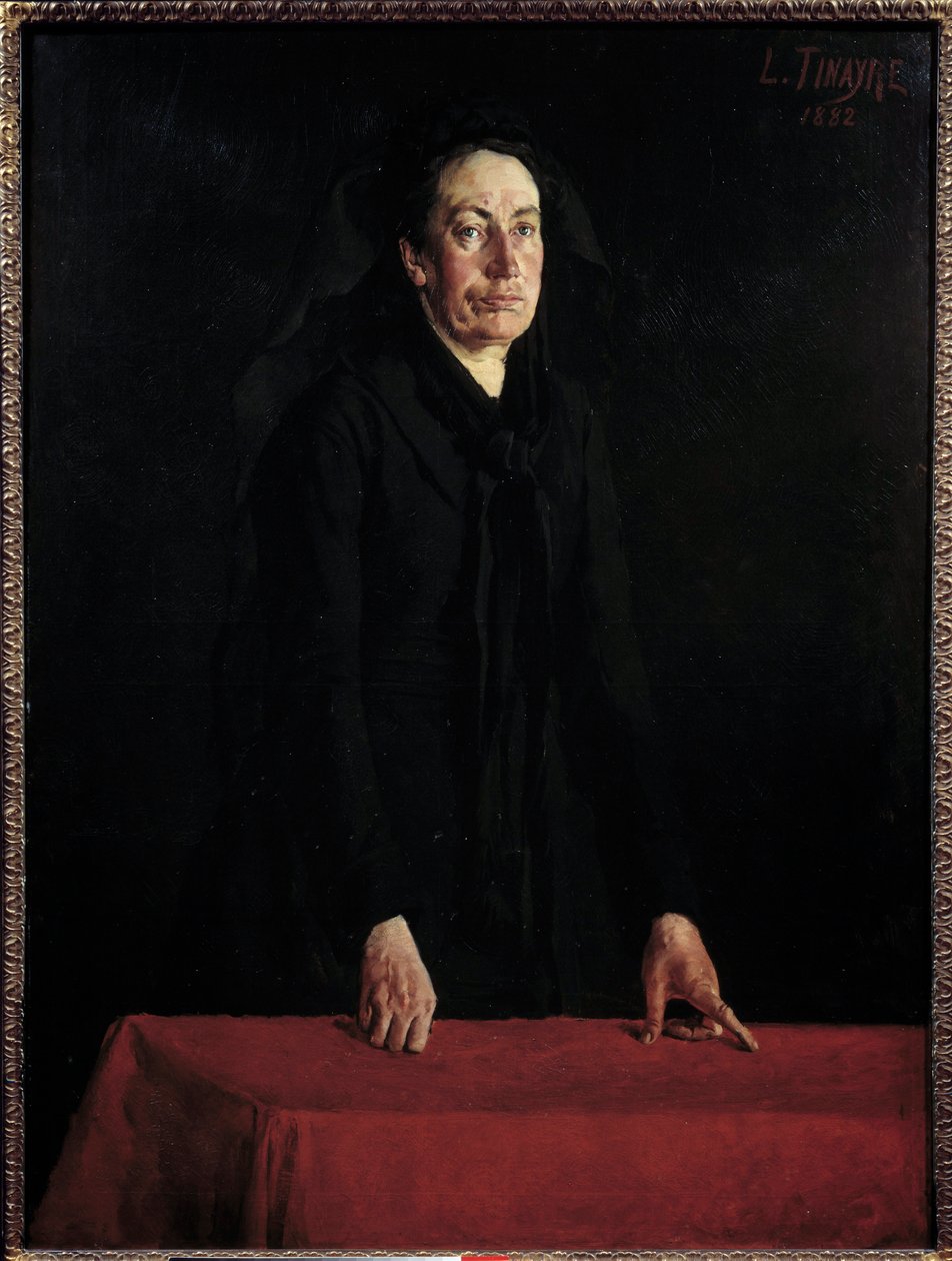 Comuna de París: "Retrato de Louise Michel (1830-1905) en el estrado" La militante anarquista en el tribunal durante su juicio. Pintura de Louis Tinayre (1861-1942) 1882 Sol. 1,29x0,95 m París, Museo Carnavalet ¡Atención! La utilización de esta obra puede  de Louis Tinayre