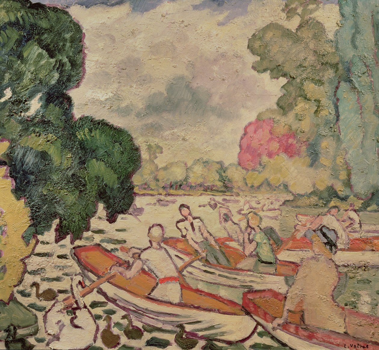 Barcos en el Bois de Boulogne de Louis Valtat