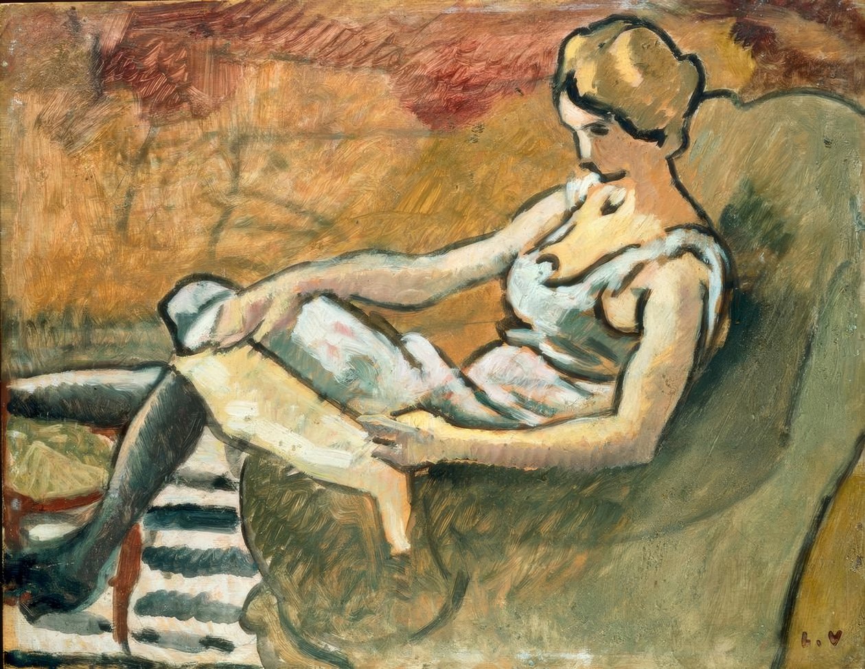 Louis Valtat, "La pensive" / Óleo sobre lienzo, 1916 de Louis Valtat