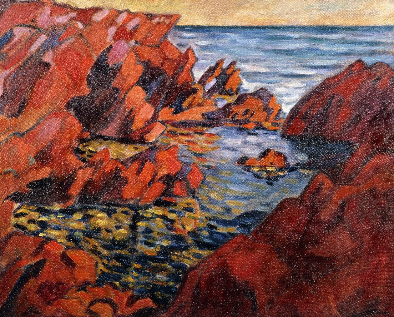El mar en Agay; La Mer a Agay, c.1917/1918 (óleo sobre lienzo) de Louis Valtat