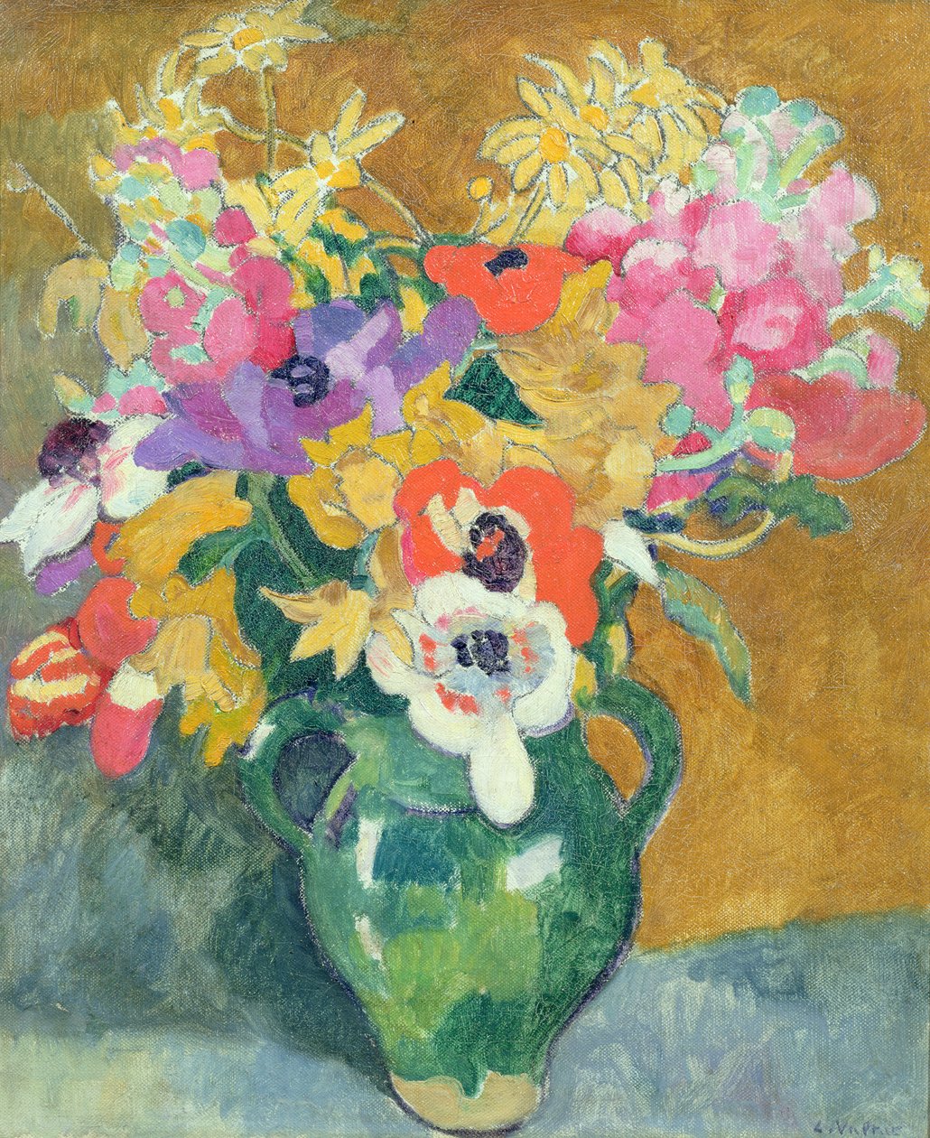 Jarrón de flores, c.1925 (óleo sobre lienzo) de Louis Valtat