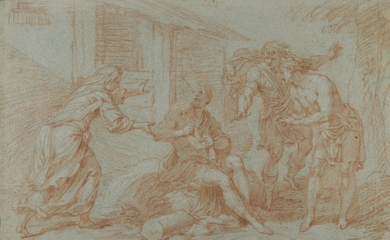 Sócrates tomando la copa de veneno de Louis de Boullogne the Younger