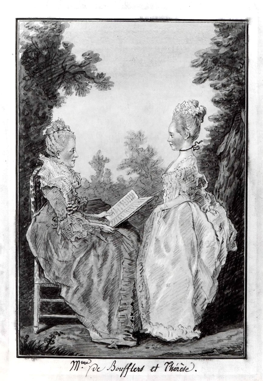 Madame la Comtesse de Boufflers y Thérèse, mediados de la década de 1760 de Louis de Carmontelle