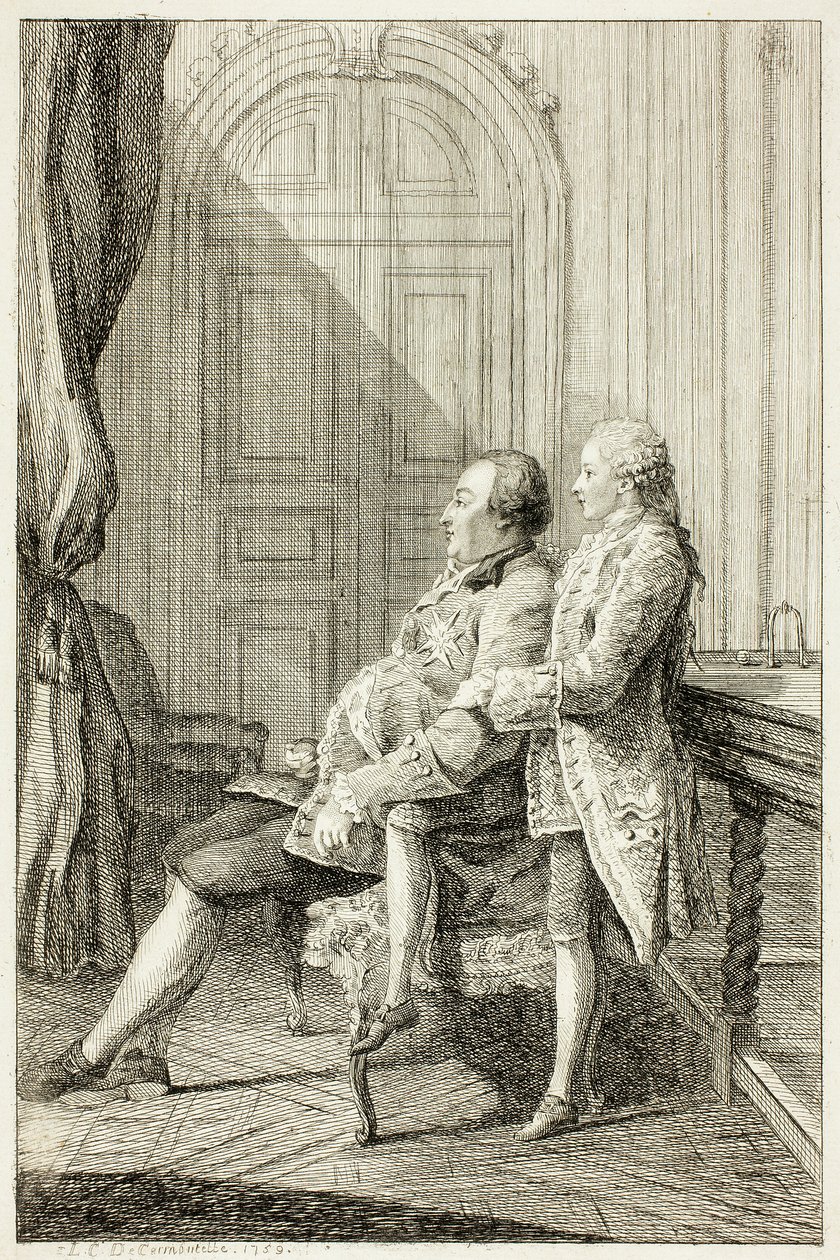 El duque de Orleans y su hijo de Louis de Carmontelle