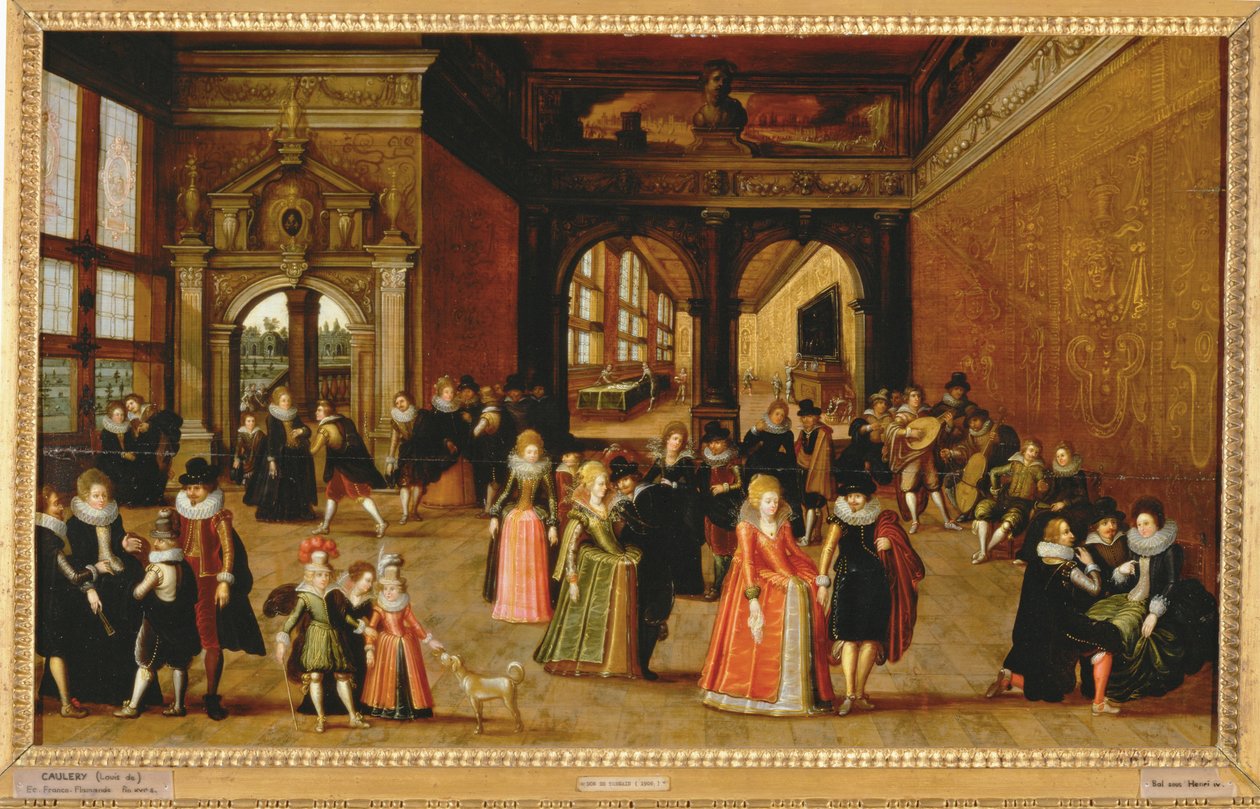 Baile durante el reinado de Enrique IV ... (pintura sobre lienzo) de Louis de Caullery