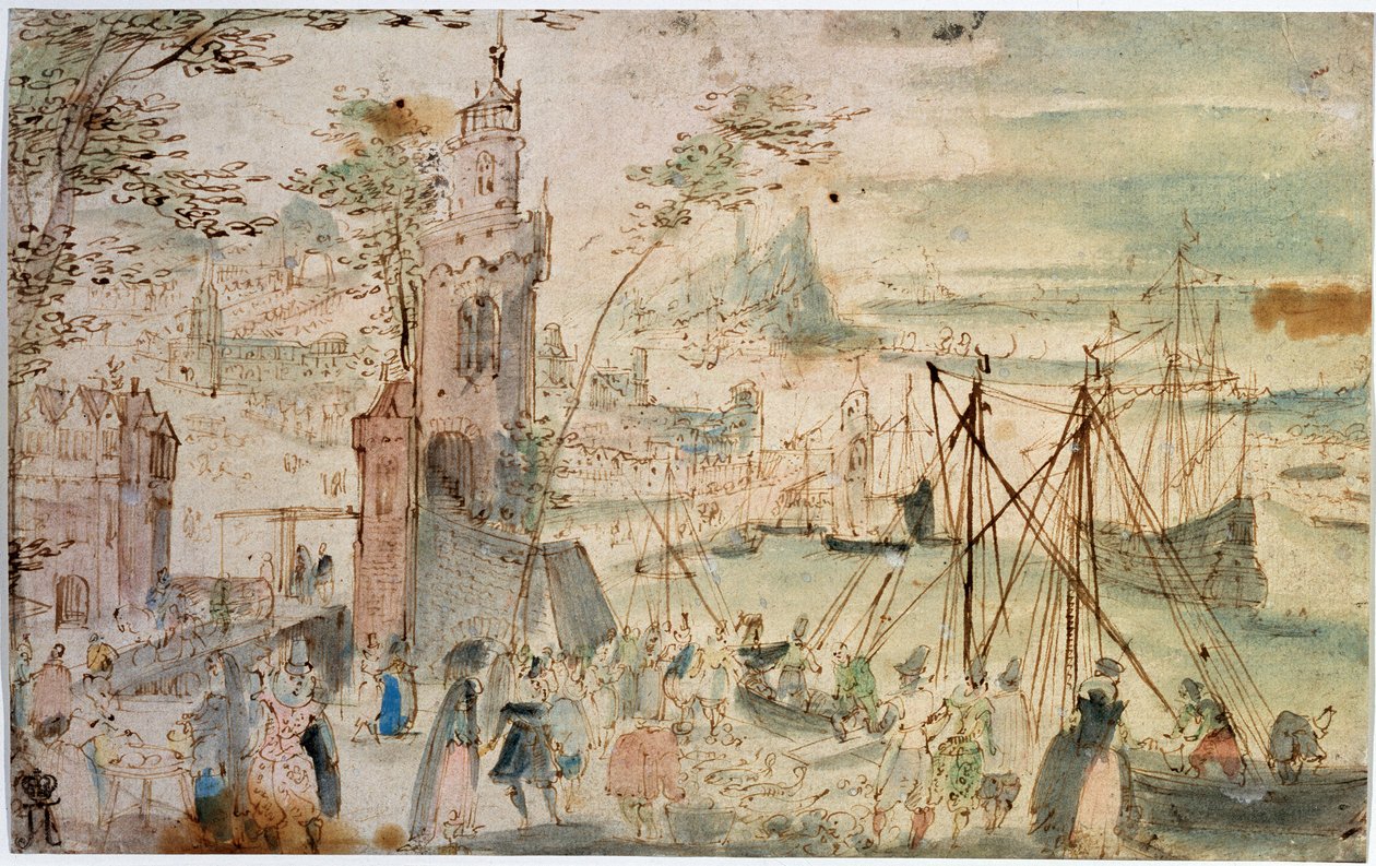 Vista del puerto de Louis de Caullery