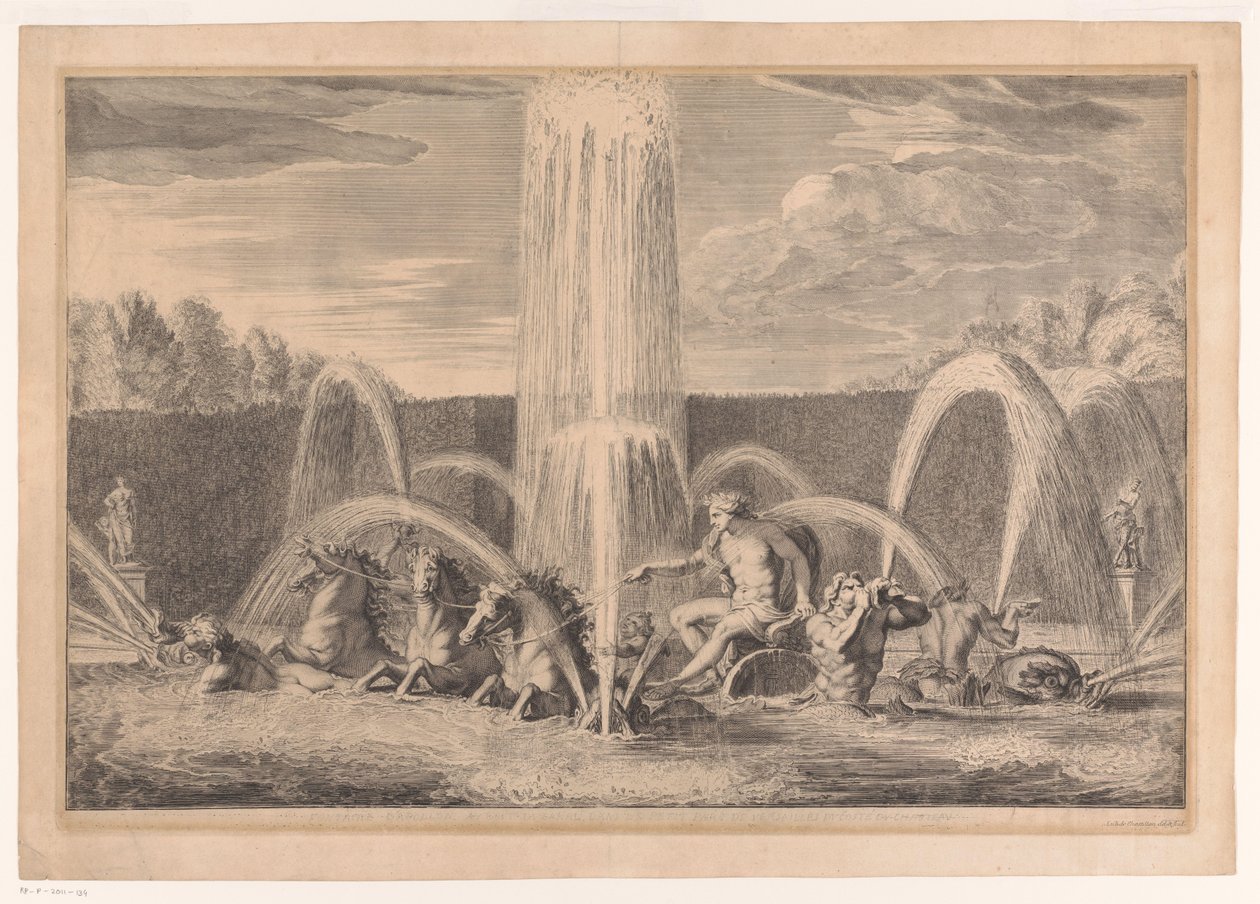 Estanque de Apolo en el Jardín de Versalles de Louis de Châtillon