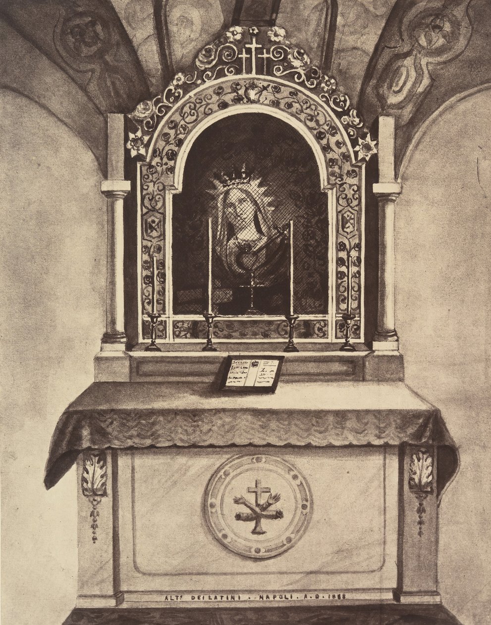 XIIIe Estación. Jesús es entregado a su madre. Este altar está construido..., 1860 o después de Louis de Clercq