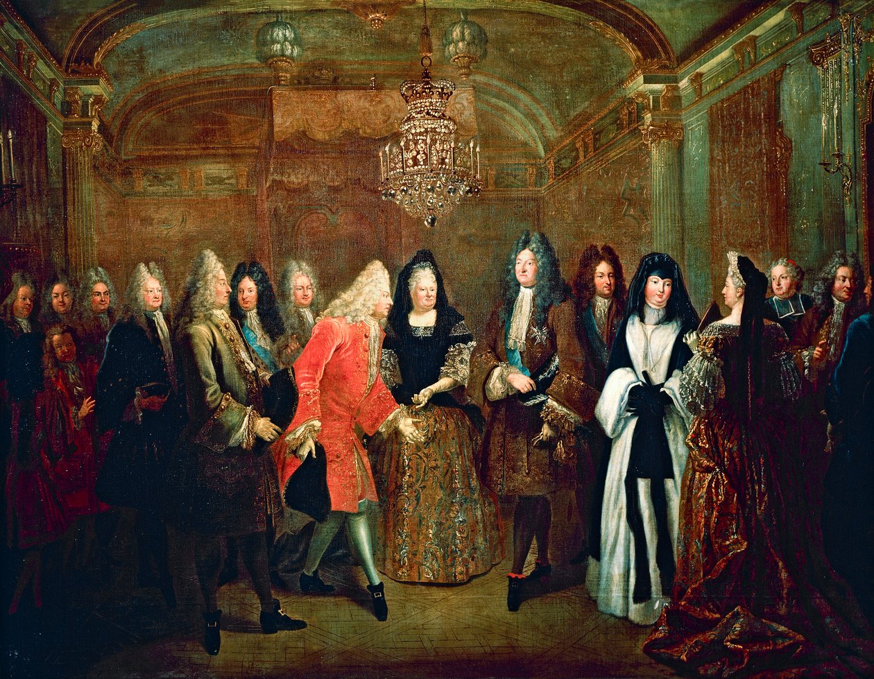 Luis XIV recibe al príncipe elector de Sajonia, Federico Augusto II, en Fontainebleau el 27 de septiembre de Louis de Silvestre