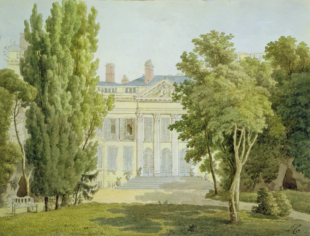 Vista de la Maison de la Reine, París, 1811 de Louise Cochelet