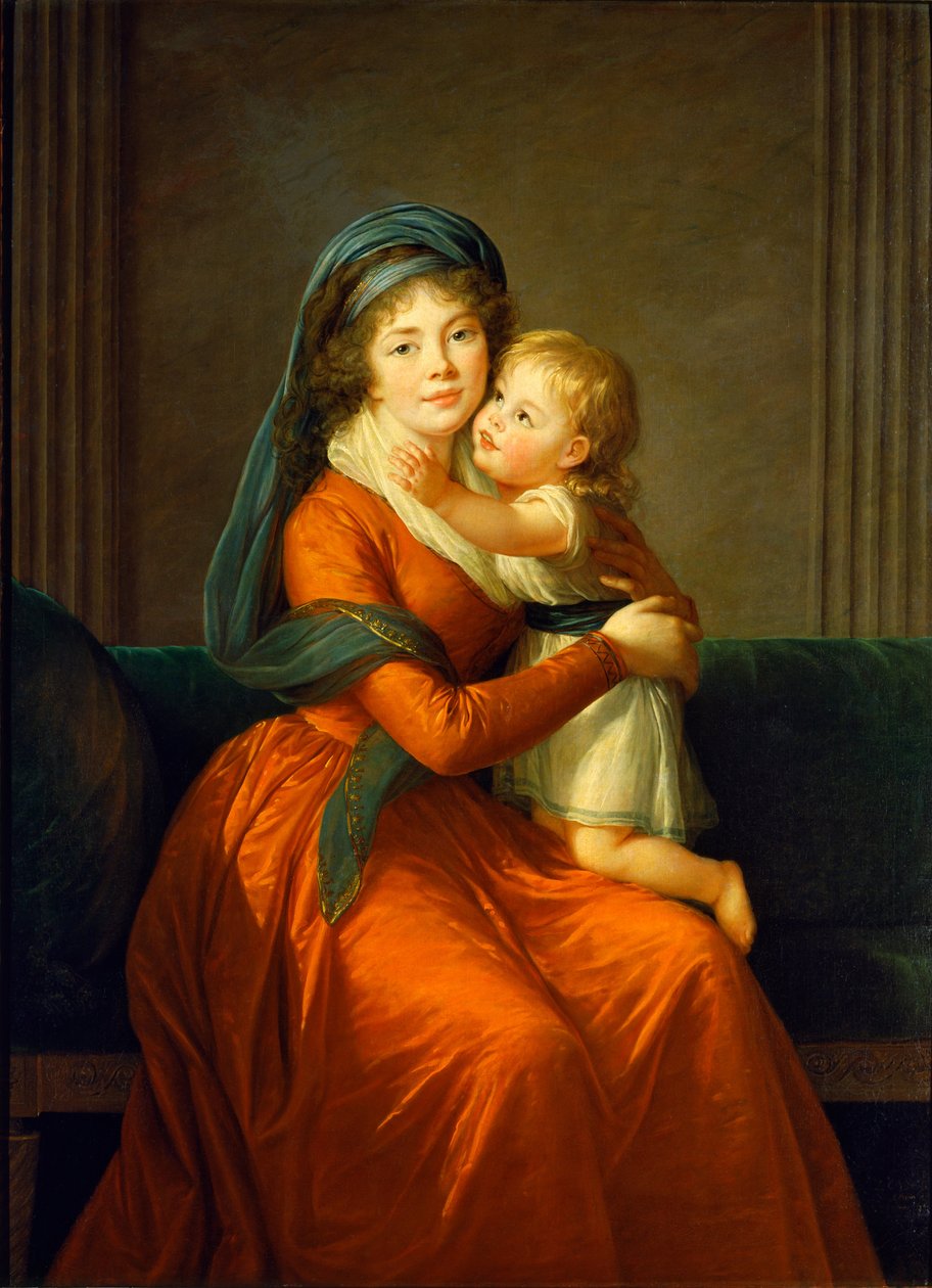 Retrato de la princesa Alexandra Golitsyna y su hijo Piotr de Elisabeth Louise Vigee Lebrun