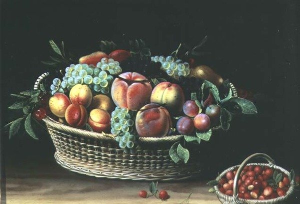 Cesta de Albaricoques, Uvas y Fresas de Louise Moillon